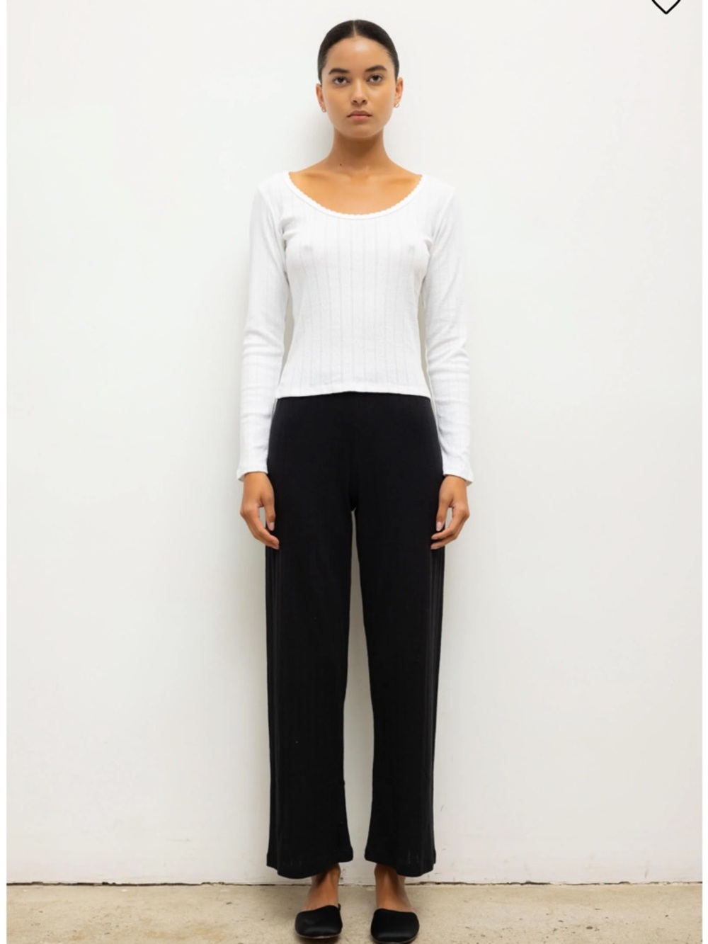 LESET Black Straight Leg Pants
